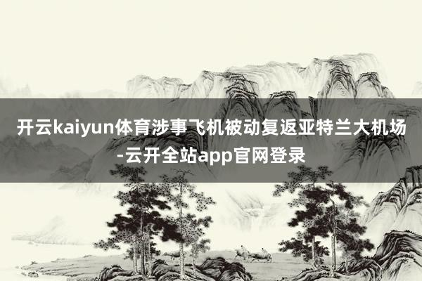 开云kaiyun体育涉事飞机被动复返亚特兰大机场-云开全站app官网登录